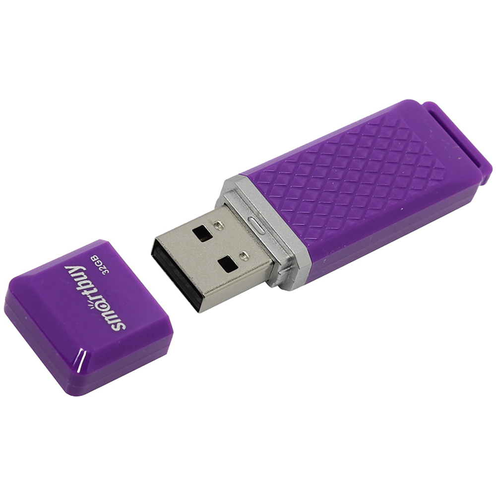 Память "Quartz"  16GB, USB 2.0 Flash Drive, фиолетовый, Smart Buy