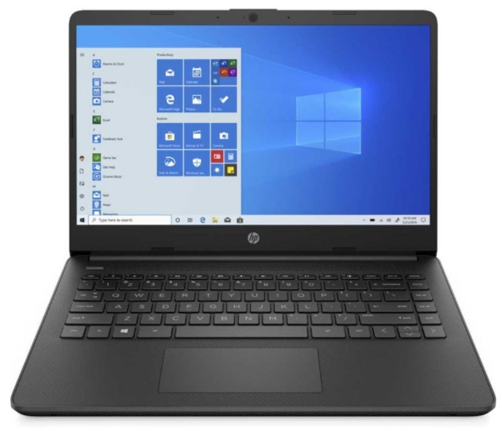 Ноутбук HP 14s-fq0088ur (3B3M2EA) 14"(1920x1080)IPS/ Athlon-3150U(2.4ГГц)/ 4Гб/ 256Gb SSD/ Radeon Graphics/ нет DVD/ Win10 / Черный