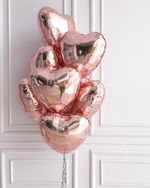 F Шар Сердце 18'' / 46 см Розовое золото (БГ-15)