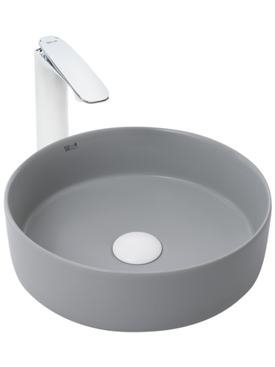 Раковина накладная (матовая светло-серая) WeltWasser WW  ELBACH 3134 MFG 355х355х120