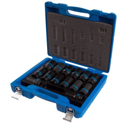 KING TONY (6414MP) Набор ударных глубоких торцевых головок 3/4", шестигранные, 19-41 мм, 14 предметов