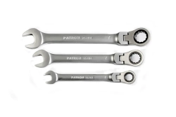 Ключ комбинированный трещоточный с шарниром 15мм PATRON P-75715F