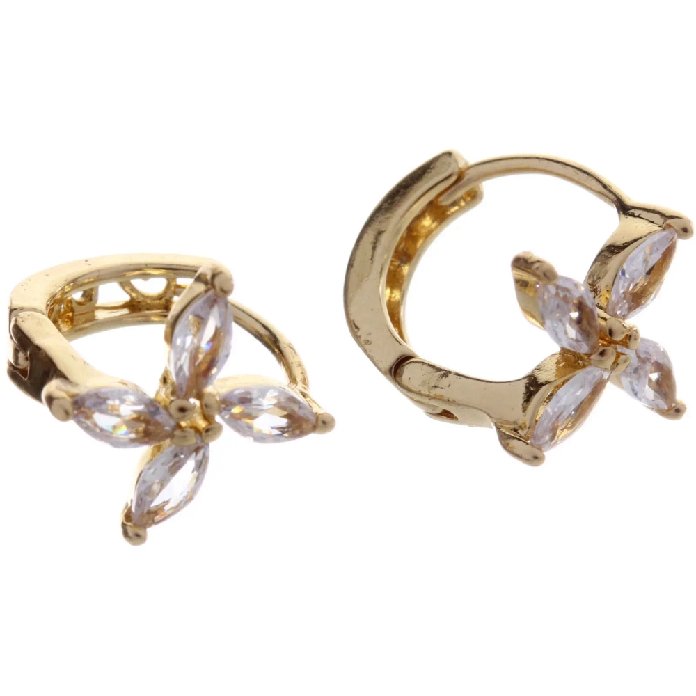 Серьги из гиппоалергенного металла со стразами «ПАЛУМНА», звезда, цвет золото и серебро, 1,3-dсм