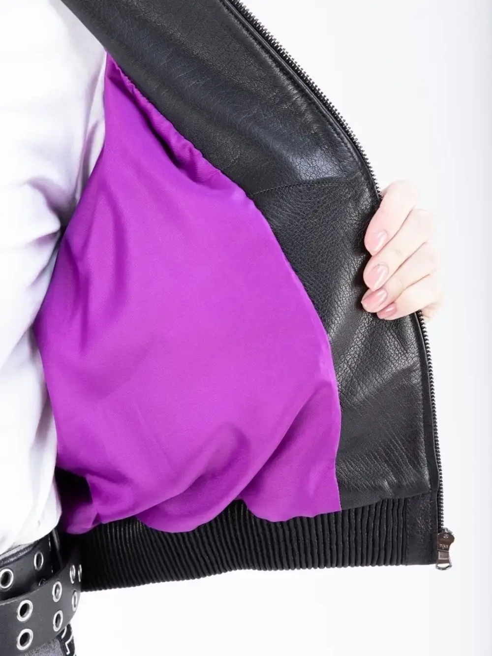 Куртка женская  кожаная оверсайз