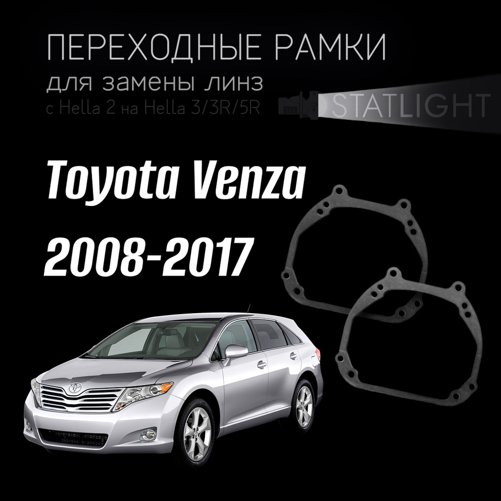 Переходные рамки для замены линз в фарах Toyota Venza 2008-2017 ксенон