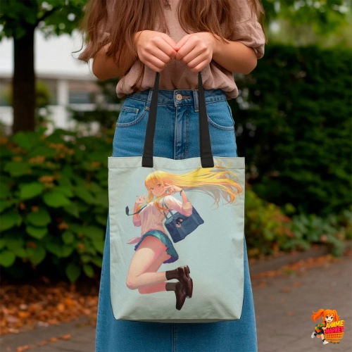 Сумка шоппер с принтом Эта фарфоровая кукла влюбилась