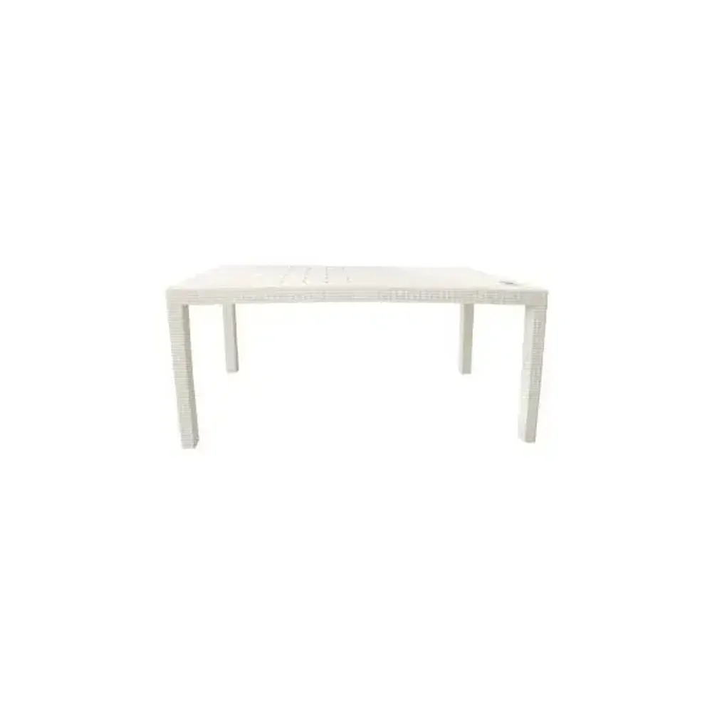 Стол пластиковый большой Rattan 1532х701мм, сливочный