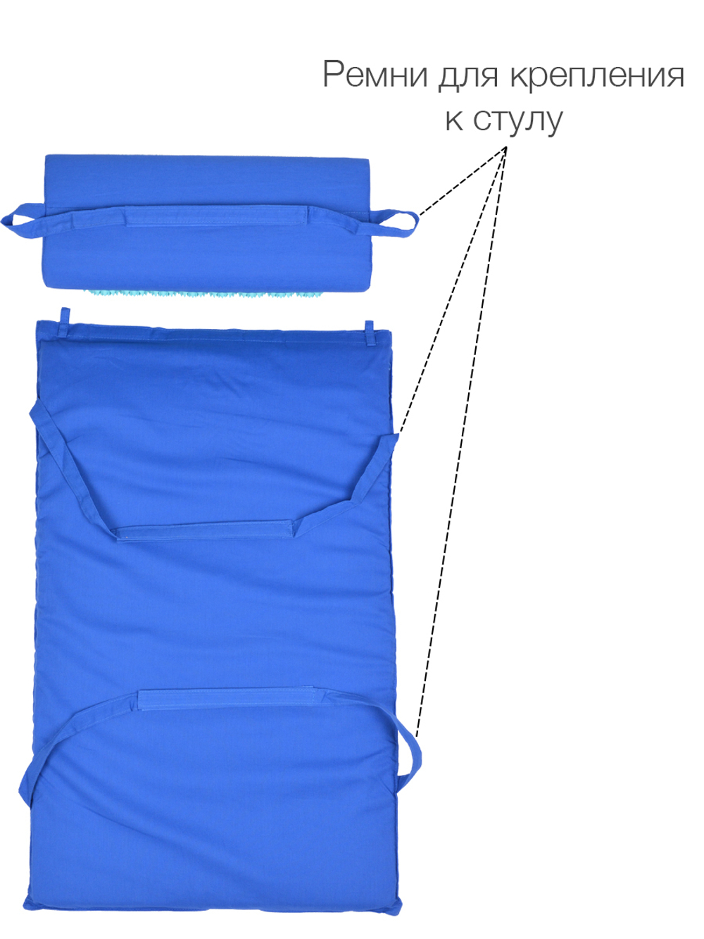 Набор массажный акупунктурный коврик + подушка Comfox (синий)