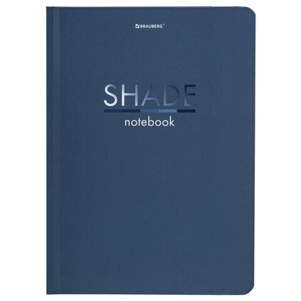 Блокнот с резинкой в клетку 96 л., А5 (145х203 мм), твердая обложка, BRAUBERG, "Shade", 113725