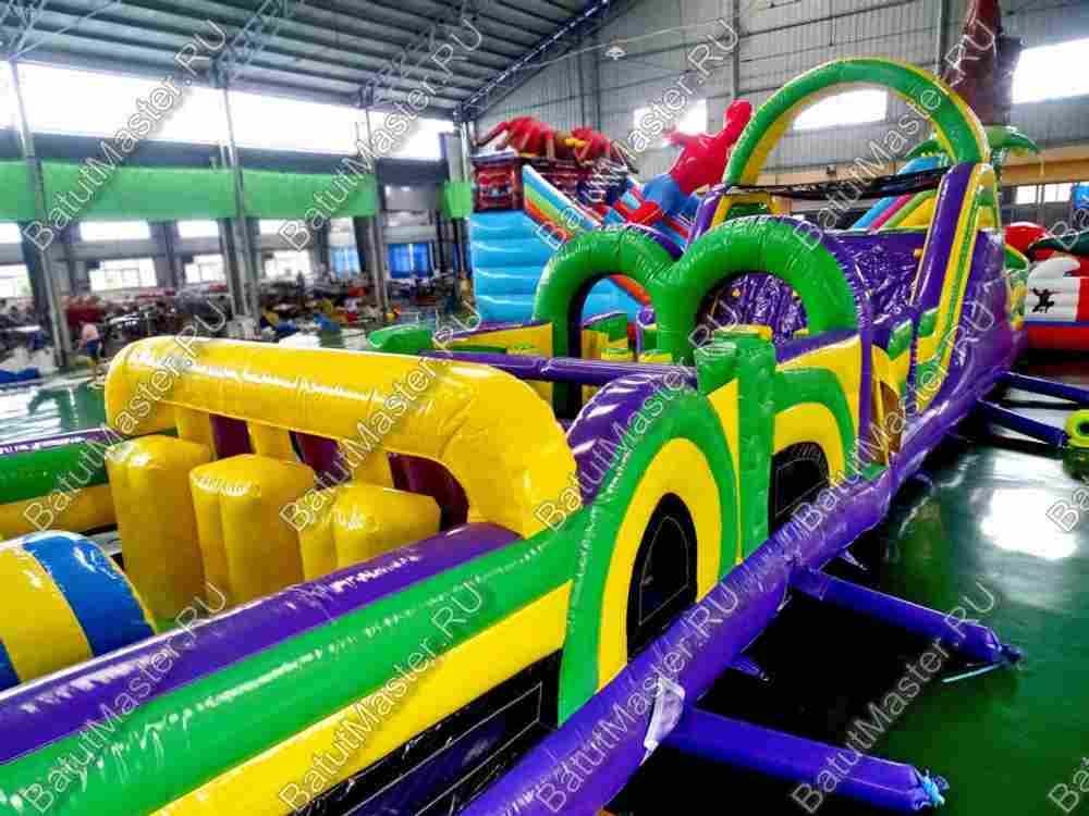 Надувной батут "Длинная полоса препятствий" 29*4*5 м