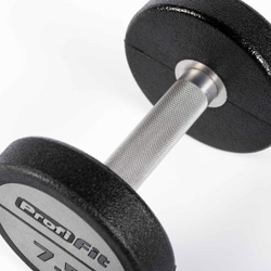 Гантельный ряд полиуретановый LEVEL (шаг 2,5 кг, 10 пар) PROFI-FIT 2,5-25 кг