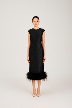 Платье Lolita (Лолита) с перьями черный