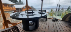 Дровяной гриль-стол Elbrus Grill Гималаи PRO 850 (диаметр стола 1490 мм)