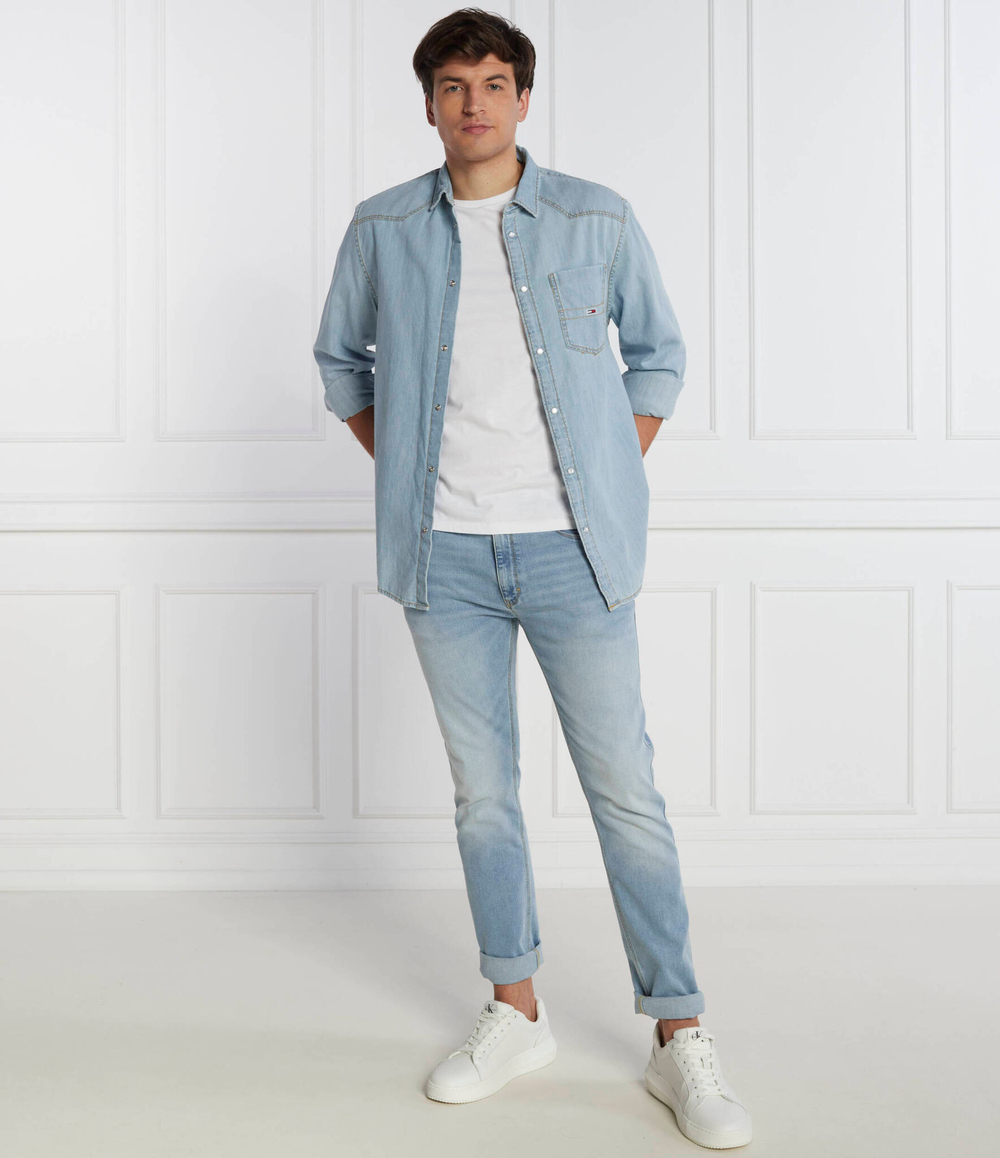 Рубашка Tommy Jeans - голубой(DM0DM16609)