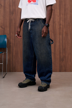 Джинсы Октябрь Work Denim "Dirty Blue Stone Washed"