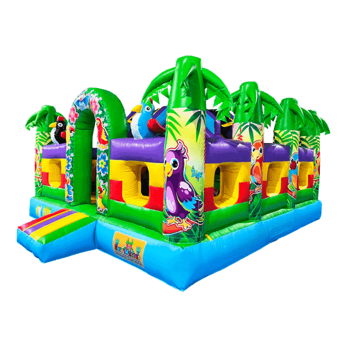 Коммерческий надувной батут "Приключения попугаев", 5x5x3 м.