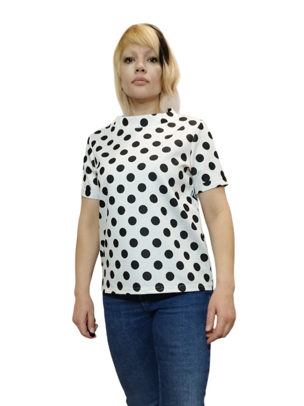 24412 Джемпер женский в горох (54)