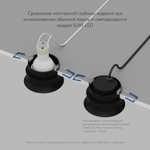 DK2403-BK Встраиваемый светильник влагозащ., IP 44, 10 Вт, GU10, черный, алюминий