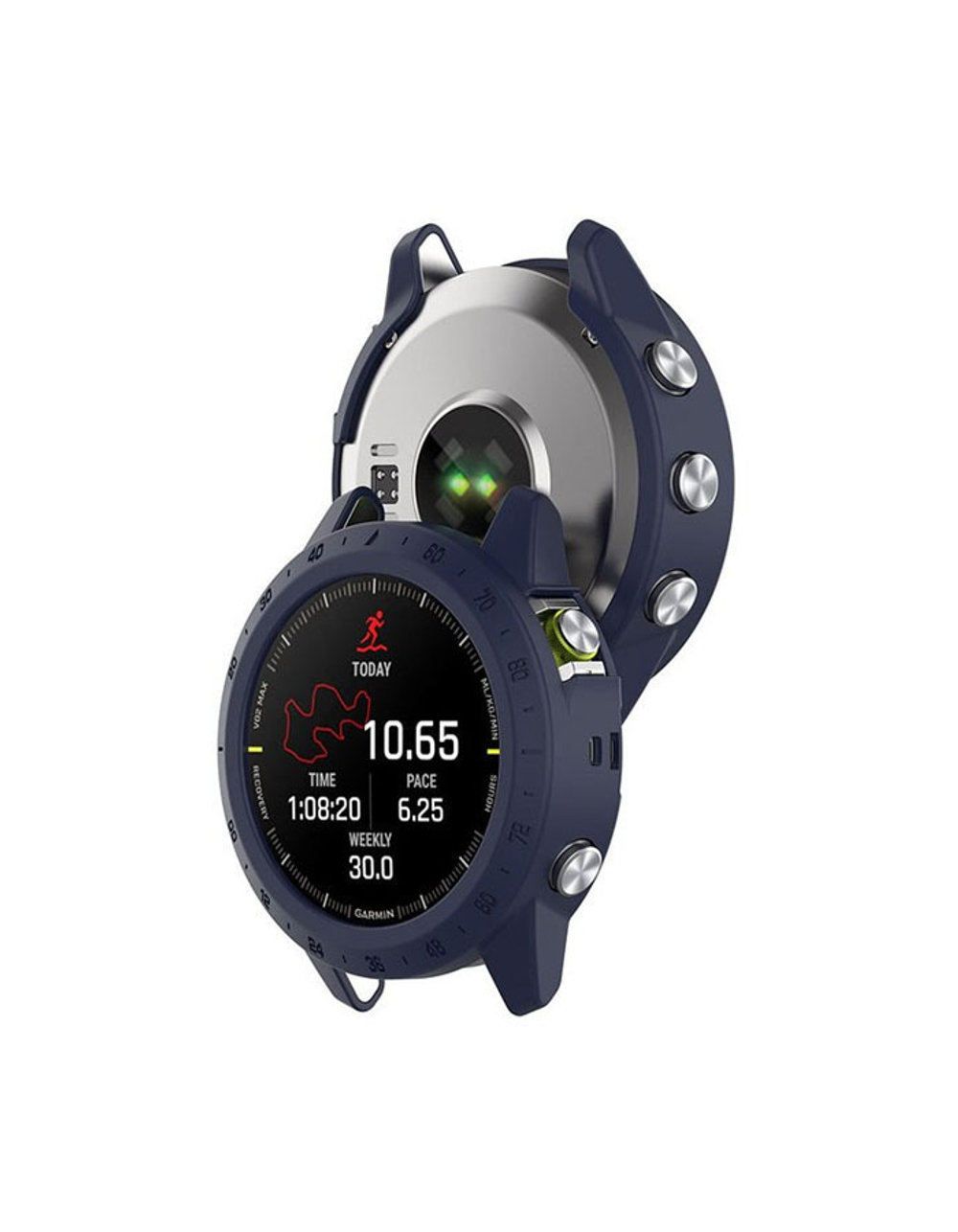 Защитный бампер чехол для часов Garmin MARQ Gen 2 Adventurer Athlete Aviator Captain Golfer материал TPU (Темно-синий)