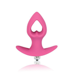 Анальная розовая втулка со съемной вибропулей и отверстием в форме сердца Sweet Toys (Цвет: розовый)