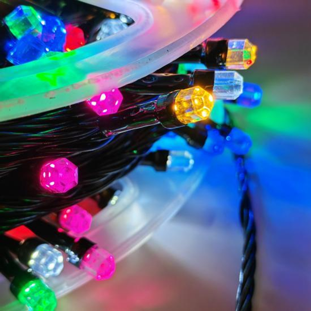 Гирлянда уличная 50метров 240LED на бобине, мультиколор