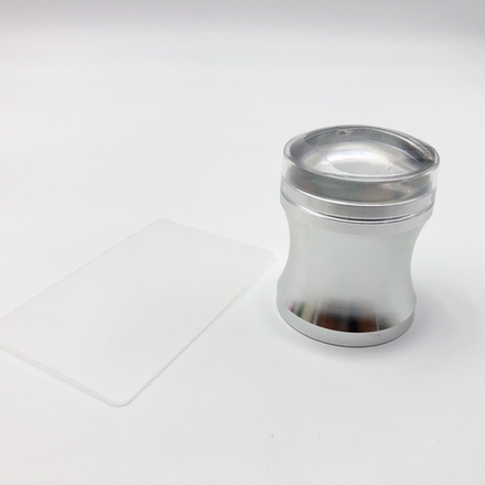 Прозрачный металлический штамп для стемпинга Gellaktik со скребком