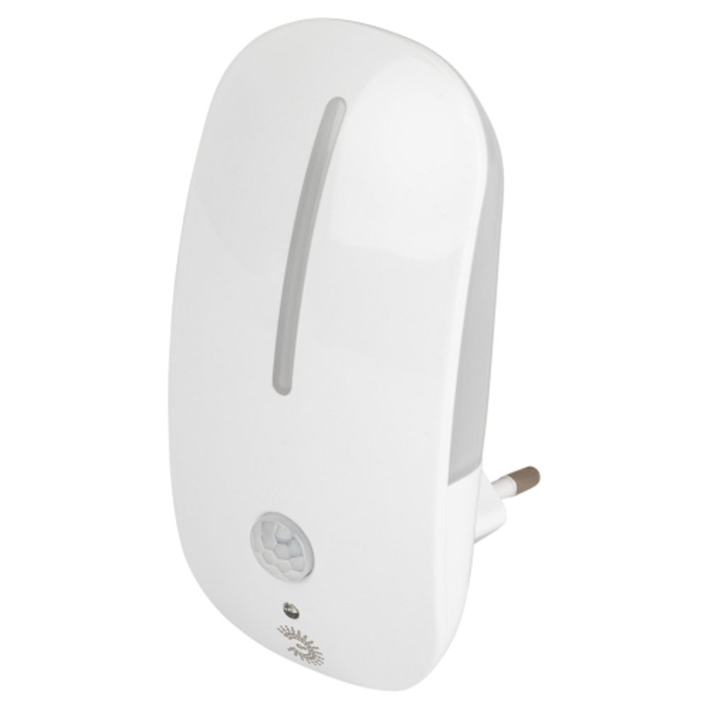 Ночник - светильник светодиодный ЭРА NN-621-LS-MS-W в розетку с датчиком освещенности и датчиком движения белый | Ночники