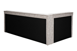 Кровать детская угловая 114х215х80см Garda Decor Runa шенилл серая