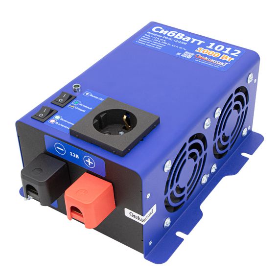 Инвертор СибВатт 1012 DC/AC, 12В/220В, 1000Вт, YASHEL Technologies Инвертор СибВатт 1012 DC/AC, 12В/220В, 1000Вт, фото №844823337