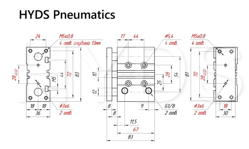 MGPM20TF-30Z Пневмоцилиндр