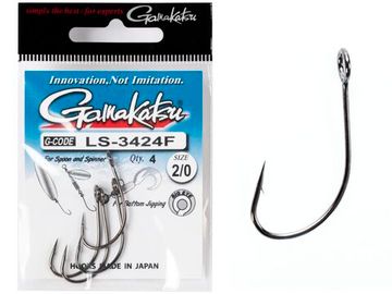 Крючки Gamakatsu LS-3424F NEW LABEL HOOKS BLACK разм. 2/0 4шт.
