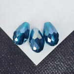 Бусина капля, хрусталь, цвет индиголит, р-р 15×10мм, штучно