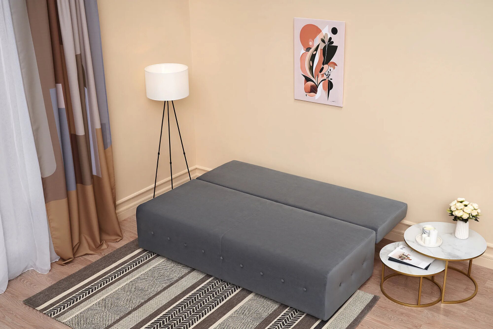 Диван-кровать Икер, спальное место 140х186, велюр, еврокнижка