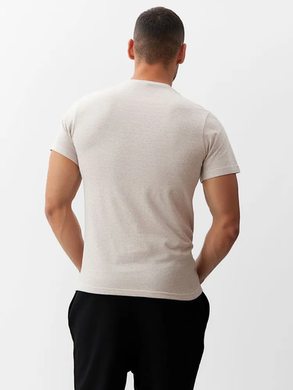 Купить футболку мужскую из хлопка цвет  белый