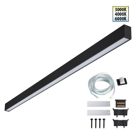 359605 OVER NT25 000 черный Светильник линейный светодиод. с переключ. цв. температуры IP20 LED 40W 220-240V 3000К\4000К\6000К FATTO