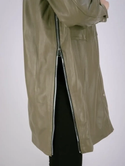 Плащ женский кожаный длинный Турция