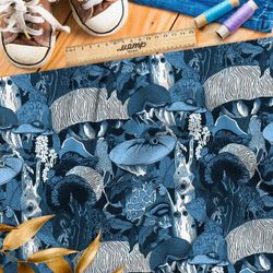 Ткань премиум сатин шум леса