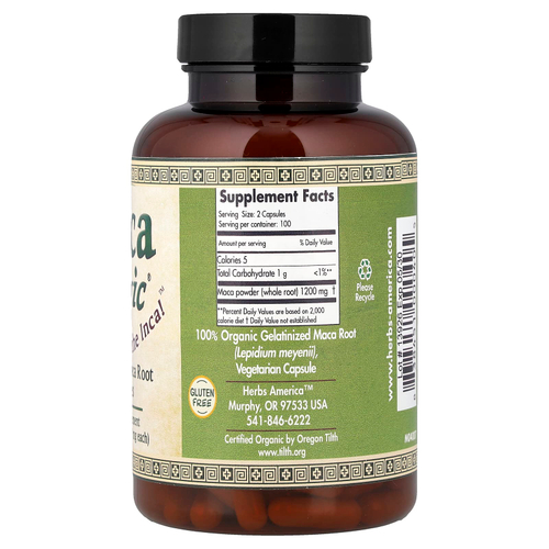 Maca Magic, желатинизированный корень маки, 600 мг, 200 капсул