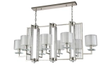Подвесная люстра Crystal Lux NICOLAS NICOLAS SP8 L1000 NICKEL/WHITE