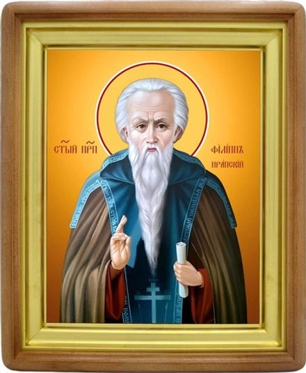 Филипп Ирапский, Череповецкий преподобный. Икона на холсте.