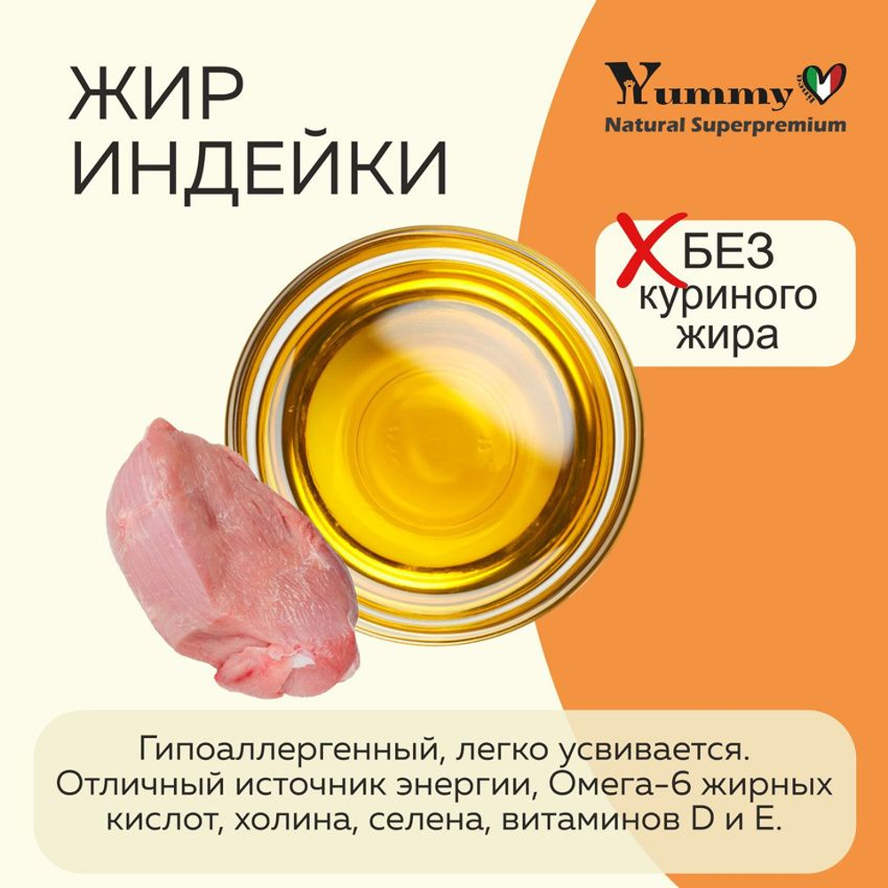 Yummy Linea корм для взрослых стерилизованных кошек, индейка, 400 гр
