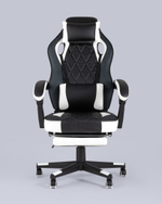 Кресло игровое TopChairs Virage черно-белое
