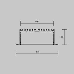 Встраиваемый профиль Maytoni   ALM-8832-S-2M 632007