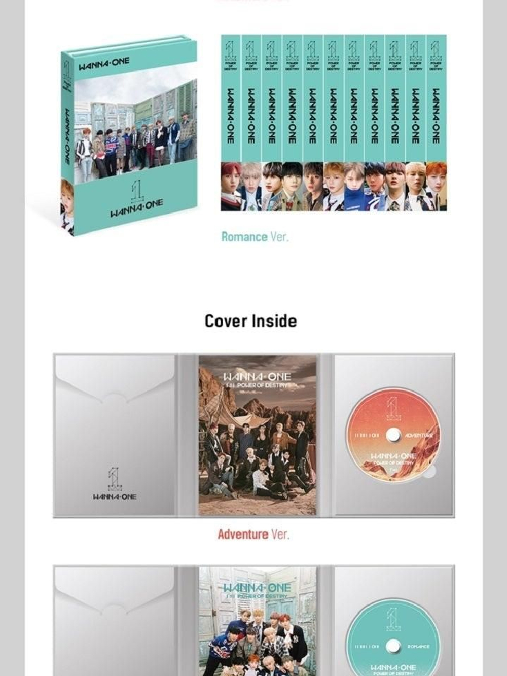 Альбом Wanna One - 1 1 POWER OF DESTINY 2 Version SET