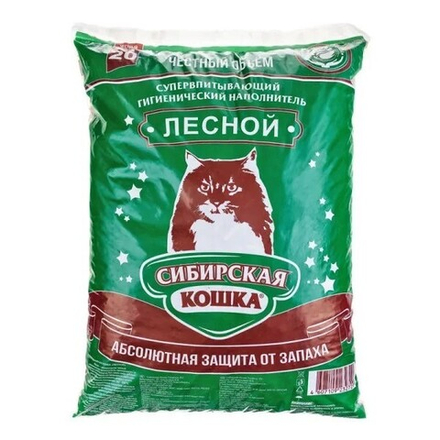 СИБИРСКАЯ КОШКА "Лесной" древесный наполнитель - 20 л