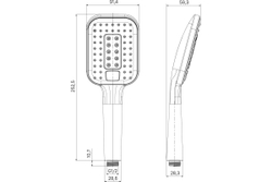 Лейка для душа Milardo ideal spa черная матовая, 3f, ILS3FBSM18