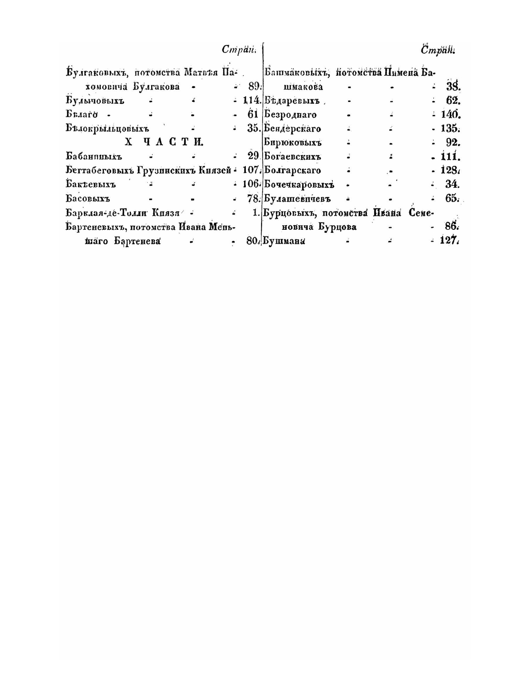 Общий гербовник дворянских родов Всероссийския империи, начатый в 1797 году. Алфавитный список к 1-10 частям | Нет автора