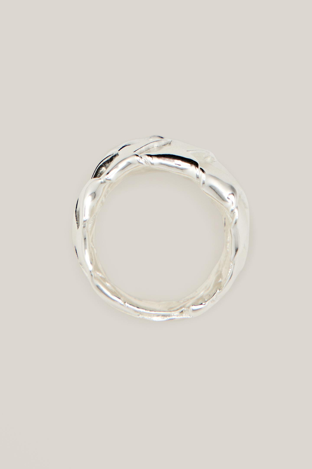 Massimo Dutti Рельефное кольцо - Limited Edition, серебряный