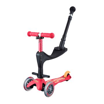 Самокат Mini Micro Deluxe Plus 3 в 1 Красный рубин