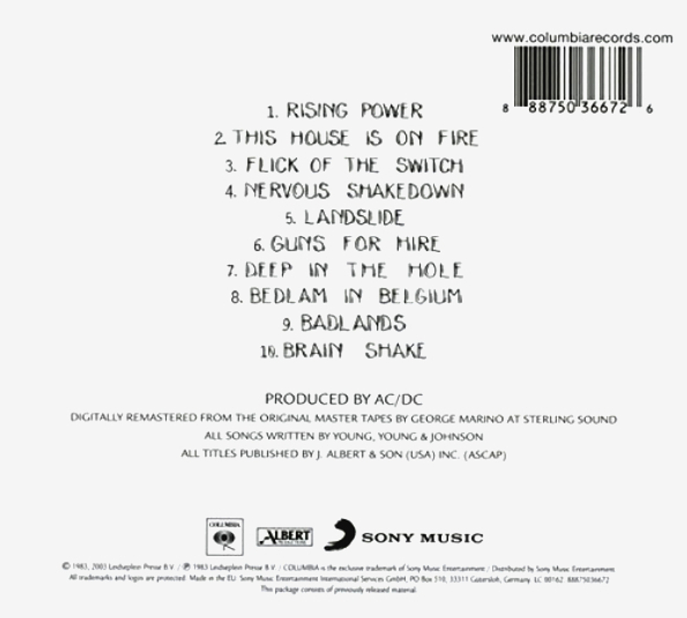 AC/DC / Flick Of The Switch (CD)